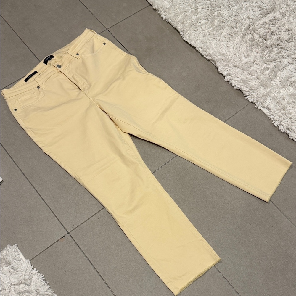 NYDJ Sheri Slim Pale Yellow Jeans